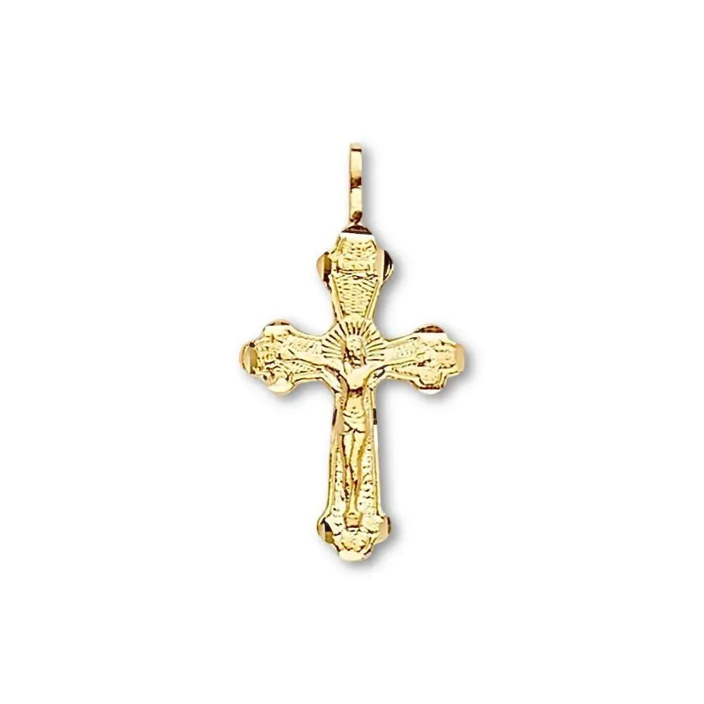 14K Gold Crucifix Cross Pendant | Dainty Religious Jewelry By Tehrani Jewelry